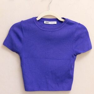 Zara Knit Crop Top Sz M